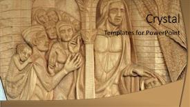  Presentation with peter - PPT theme consisting of the house of peter background and a coral colored foreground