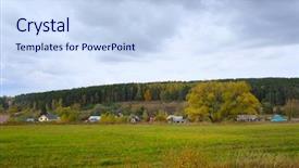  Presentation with landscape gardening - PPT layouts with the image of automn background and a  colored foreground