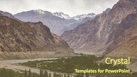  Presentation with village india - Presentation theme enhanced with the india - pakistan border background and a tawny brown colored foreground