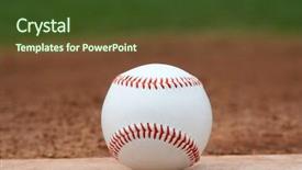  Presentation with mlb baseball on the pitchers - Theme having the infield or pitcher background and a tawny brown colored foreground