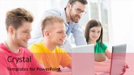  Presentation with informatics - Audience pleasing slide deck consisting of the informatics and programming backdrop and a red colored foreground