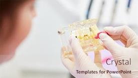  Presentation with brush - Theme consisting of the-interdental-brush background and a lemonade colored foreground