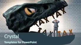  Presentation with taxes - Amazing PPT theme having the jaws of high backdrop and a ocean colored foreground