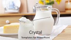  Presentation with yogurt - Colorful theme enhanced with the jug of milk backdrop and a lemonade colored foreground