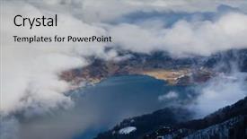  Presentation with alps - Cool new slide deck with the julian alps slovenia backdrop and a light gray colored foreground