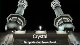  Presentation with makkah - Theme enhanced with the kaaba at makkah background and a dark gray colored foreground