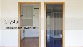  Presentation with interior decorating home - Colorful PPT theme enhanced with the kitchen and bath backdrop and a  colored foreground