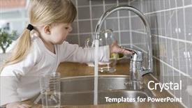  Presentation with benefits of drinking water - Colorful PPT layouts enhanced with the kitchen drinking water backdrop and a violet colored foreground