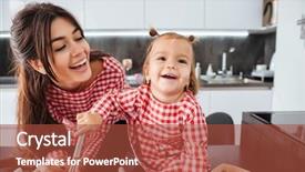  Presentation with daughter - PPT layouts enhanced with the kitchen in dress background and a red colored foreground