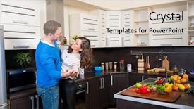  Presentation with couple dance - Audience pleasing slides consisting of the kitchen preparing dinner backdrop and a lemonade colored foreground