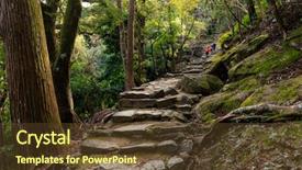  Presentation with pilgrimage - Audience pleasing presentation consisting of the kumano kodo pilgrimage backdrop and a tawny brown colored foreground