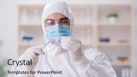  Presentation with lab - Audience pleasing presentation design consisting of the lab for evidence backdrop and a sky blue colored foreground