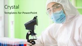  Presentation with experiment water in beaker - Colorful PPT theme enhanced with the lab on new backdrop and a  colored foreground