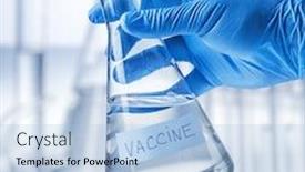  Presentation with virus - Theme consisting of the-laboratory-in-a-glass background and a light blue colored foreground