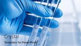  Presentation with virus - Slides with the-laboratory-in-a-glass background and a light blue colored foreground