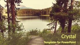  Presentation with serene - Presentation enhanced with the lake in canada background and a tawny brown colored foreground