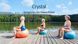  Presentation with gym ball - Colorful slides enhanced with the lake in summer backdrop and a light blue colored foreground