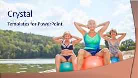  Presentation with exercises - Audience pleasing PPT theme consisting of the lake in summer backdrop and a sky blue colored foreground