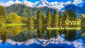  Presentation with ecotourism - Beautiful PPT theme featuring the lake water fantastic backdrop and a tawny brown colored foreground