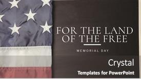  Presentation with free american flag - Slide set with the-land-of-the-free background and a dark gray colored foreground