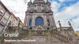  Presentation with city church - PPT layouts featuring the landmarks and symbols background and a gray colored foreground