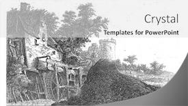  Presentation with performance - Colorful slide deck enhanced with the-left-a-watermill-near backdrop and a white colored foreground