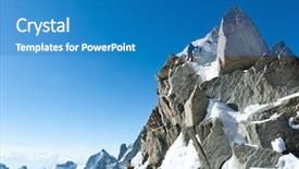  Presentation with mont blanc - Theme having the left concepts determination background and a teal colored foreground