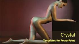  Presentation with simple art elegant - Cool new PPT layouts with the light colored spotlights backdrop and a tawny brown colored foreground