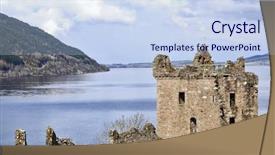  Presentation with rainbow loch - Slides having the loch ness monster background and a sky blue colored foreground