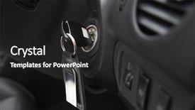  Presentation with lock key - Beautiful presentation theme featuring the lock of ignition backdrop and a dark gray colored foreground