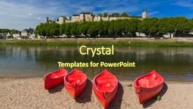  Presentation with castle - PPT theme with the loire valley - france background and a tawny brown colored foreground