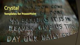  Presentation with prayer - Slide set featuring the lord's prayer background and a tawny brown colored foreground