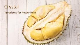  Presentation with malaysia - PPT theme consisting of the malaysia fruit durian background and a lemonade colored foreground