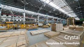  Presentation with manufacturing - Cool new PPT layouts with aluminum in the manufacturing backdrop and a gray colored foreground