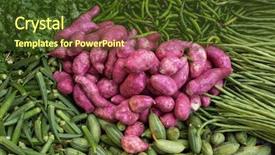  Presentation with sweet potato - Audience pleasing presentation theme consisting of the market in india backdrop and a tawny brown colored foreground