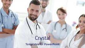  Presentation with medical - Slides featuring the medical center peer background and a sky blue colored foreground