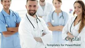  Presentation with peer - Audience pleasing slide deck consisting of the medical center peer backdrop and a sky blue colored foreground