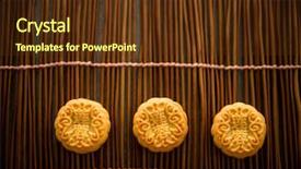  Presentation with traditional chinese character - Beautiful PPT theme featuring the mid-autumn festival backdrop and a tawny brown colored foreground