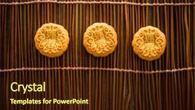  Presentation with traditional chinese character - PPT theme having the mid-autumn festival background and a wine colored foreground