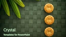  Presentation with traditional chinese character - Audience pleasing slides consisting of the mid-autumn festival backdrop and a tawny brown colored foreground