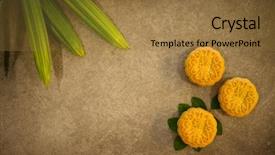  Presentation with traditional chinese character - Presentation theme having the mid-autumn festival background and a coral colored foreground