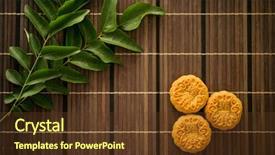  Presentation with traditional chinese character - Slides featuring the mid-autumn festival background and a tawny brown colored foreground