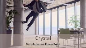  Presentation with agility - Theme consisting of the-modern-office-a-businessman background and a soft green colored foreground