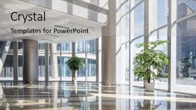  Presentation with modern building - PPT theme having the modern office building background and a  colored foreground