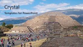  Presentation with teotihuacan - Slides having the moon at teotihuacan background and a light blue colored foreground