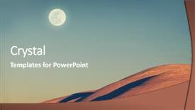  Presentation with snow day - Amazing PPT theme having the moon by day backdrop and a gray colored foreground