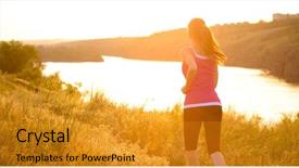  Presentation with active lifestyle - Amazing theme having the morning active lifestyle backdrop and a gold colored foreground