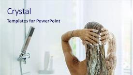  Presentation with daily routine - Presentation theme featuring the morning daily routine background and a sky blue colored foreground