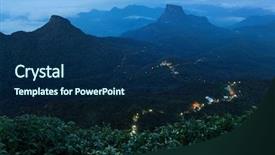  Presentation with mountain top - PPT theme consisting of the mountain of adam background and a navy blue colored foreground