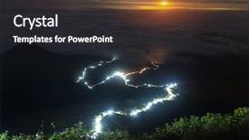  Presentation with illuminated - PPT theme having the mountain of adam background and a dark gray colored foreground